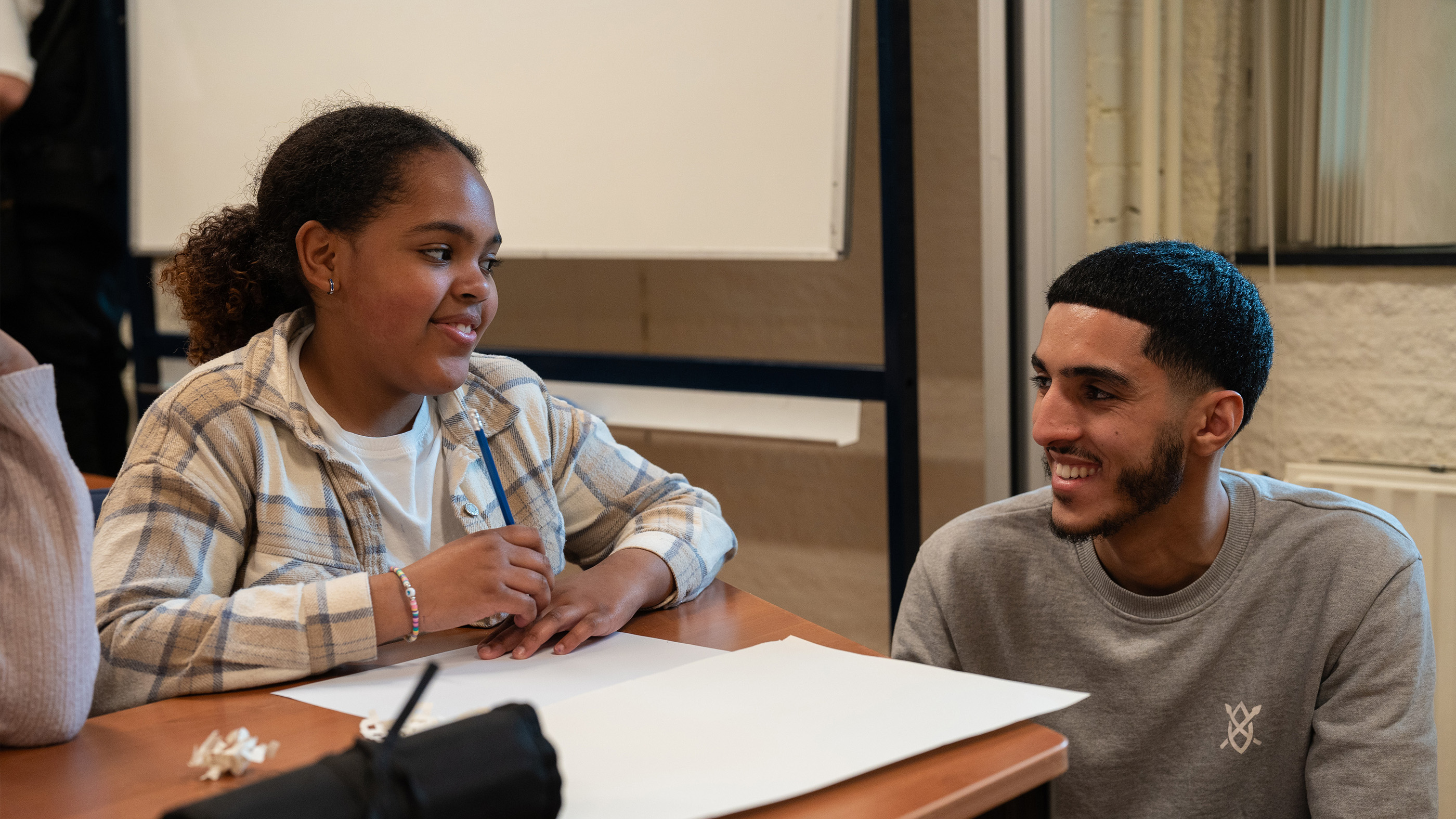 Young girl being tutored